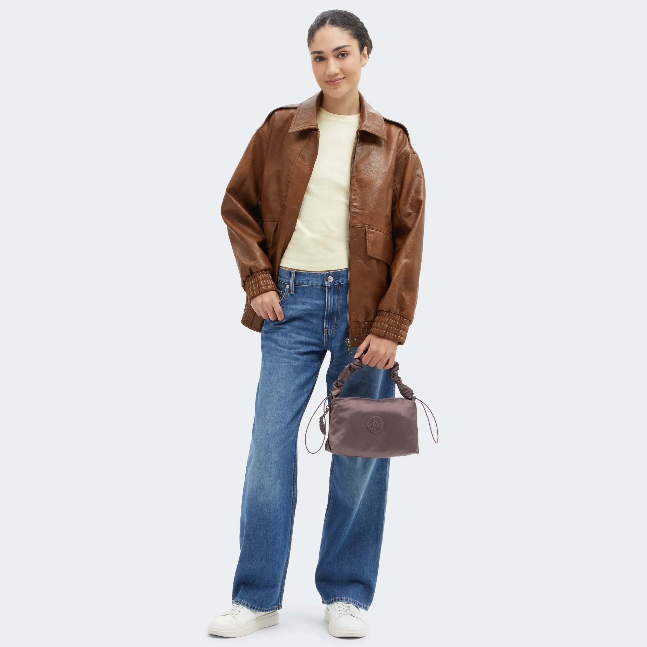 Eleni Smooth Satin Shoulder Bag - Image 2