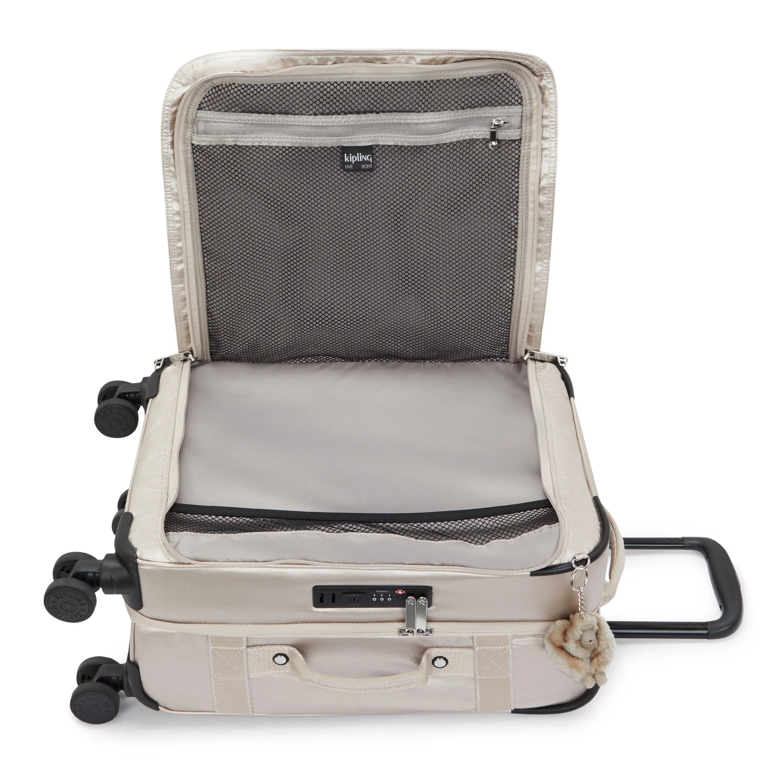 Spontaneous Small Metallic Rolling Luggage - Image 7