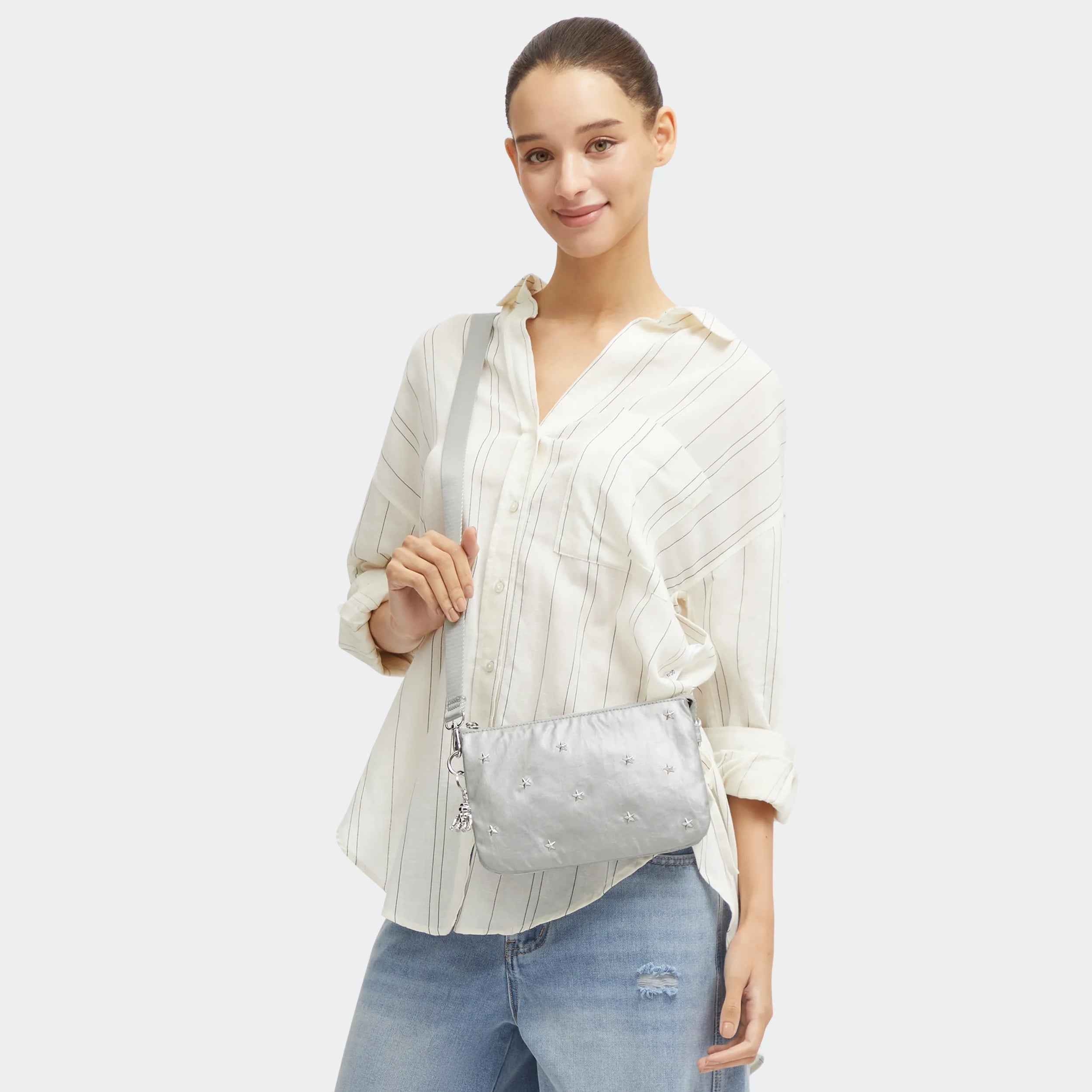 Riri Studded Metallic Crossbody Bag - Image 8